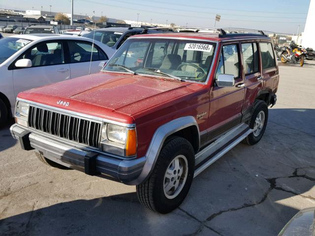 1J4FJ58S3NL227693 - 1992 JEEP CHEROKEE L RED photo 2