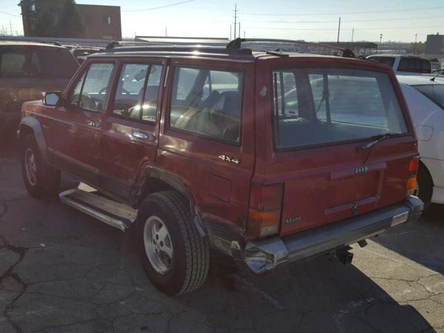 1J4FJ58S3NL227693 - 1992 JEEP CHEROKEE L RED photo 3