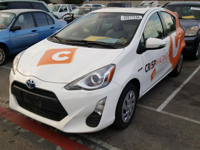 JTDKDTB32G1123597 - 2016 TOYOTA PRIUS C WHITE photo 2