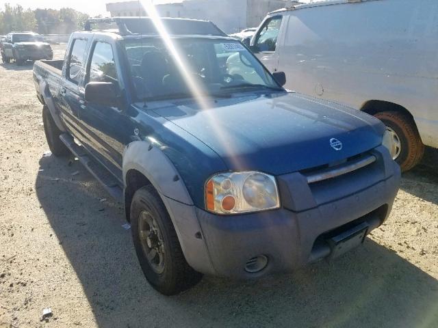 1N6ED29Y02C310520 - 2002 NISSAN FRONTIER C BLUE photo 1