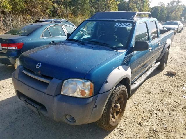 1N6ED29Y02C310520 - 2002 NISSAN FRONTIER C BLUE photo 2