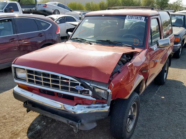 1FMCU14T4JUD96810 - 1988 FORD BRONCO II RED photo 2