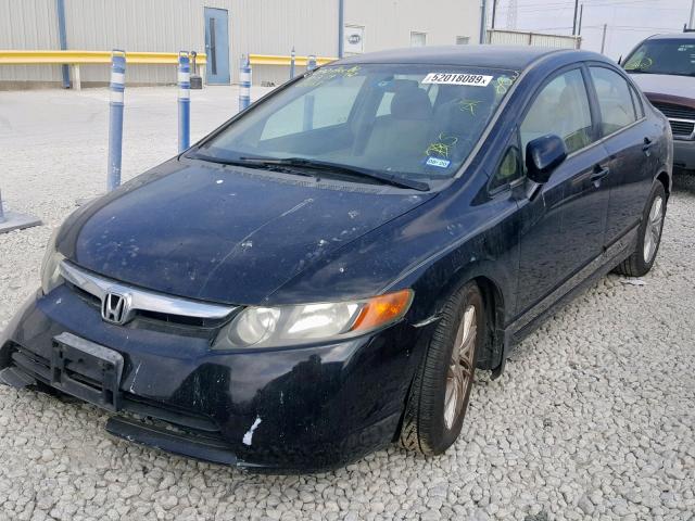 1HGFA16566L103710 - 2006 HONDA CIVIC LX BLACK photo 2