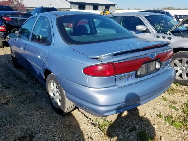 1FAFP66L9WK214501 - 1998 FORD CONTOUR LX BLUE photo 3