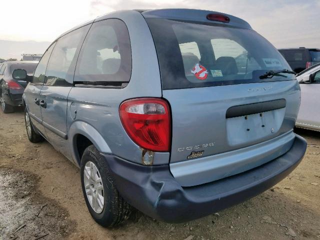 1D4GP25B95B101648 - 2005 DODGE CARAVAN SE BLUE photo 3