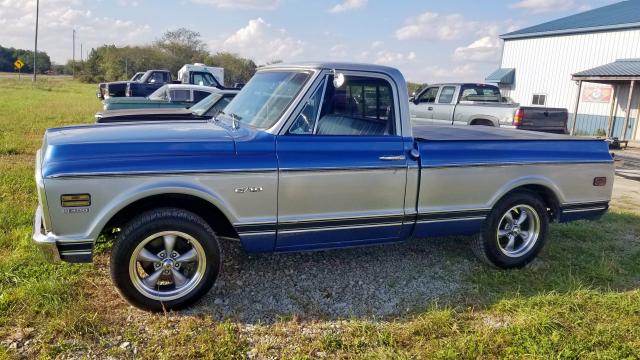 CE141J612389 - 1971 CHEVROLET C-10 BLUE photo 2