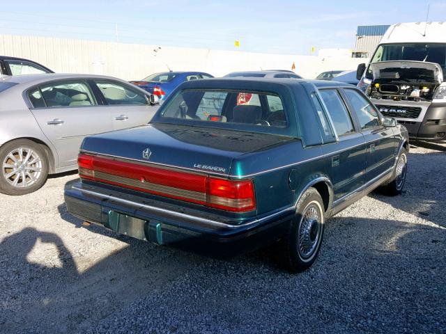 3C3AA5634RT355614 - 1994 CHRYSLER LEBARON LA GREEN photo 4