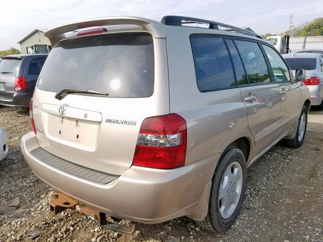 JTEEP21A050096459 - 2005 TOYOTA HIGHLANDER GOLD photo 4