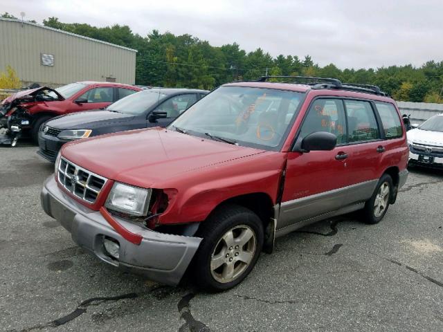 JF1SF6558WH770106 - 1998 SUBARU FORESTER S RED photo 2