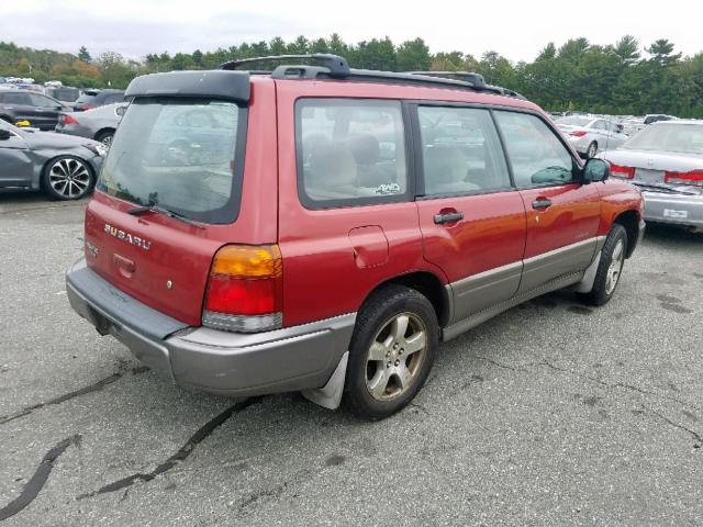 JF1SF6558WH770106 - 1998 SUBARU FORESTER S RED photo 4