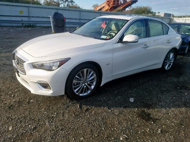 JN1EV7AR9KM550065 - 2019 INFINITI Q50 LUXE WHITE photo 2