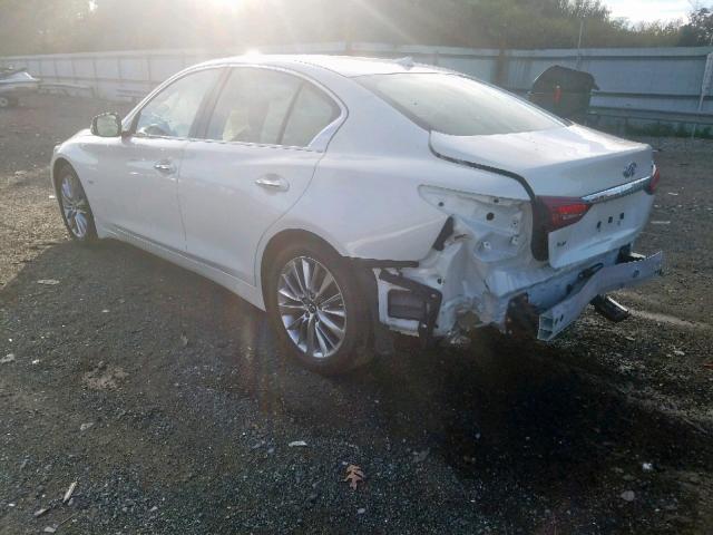 JN1EV7AR9KM550065 - 2019 INFINITI Q50 LUXE WHITE photo 3