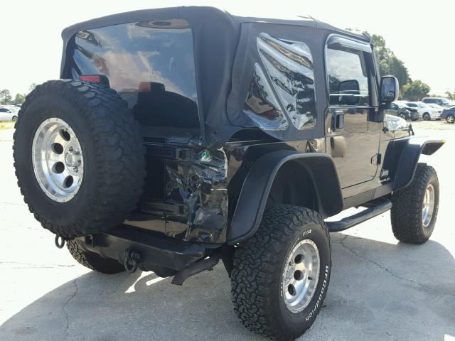 1J4FA291X6P755276 - 2006 JEEP WRANGLER / BLACK photo 4