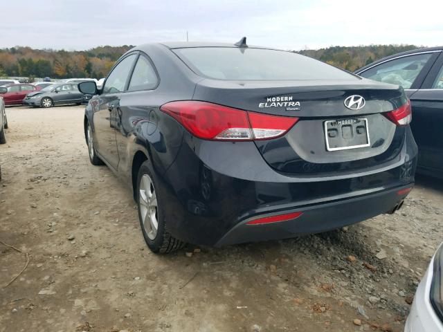 KMHDH6AE6DU006094 - 2013 HYUNDAI ELANTRA CO BLACK photo 3