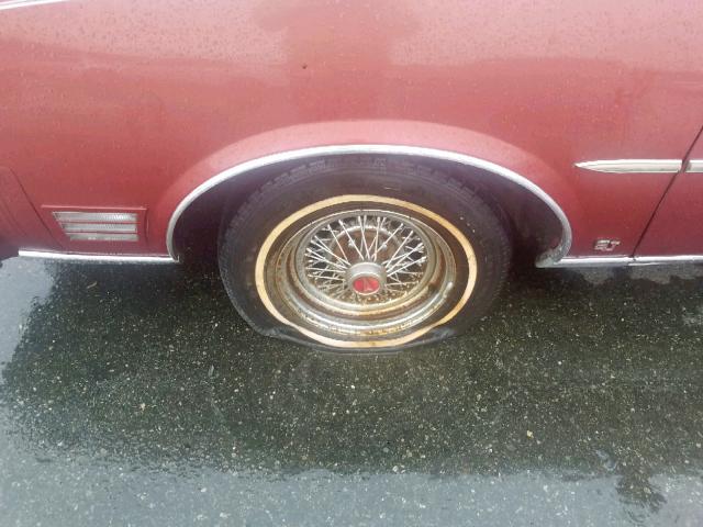 2H37W92505573 - 1979 PONTIAC GRAND PRIX Бордовый фото 10