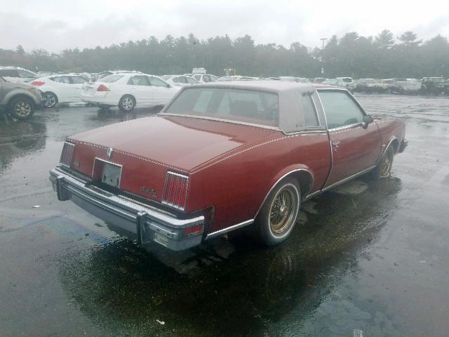 2H37W92505573 - 1979 PONTIAC GRAND PRIX Бордовый фото 4