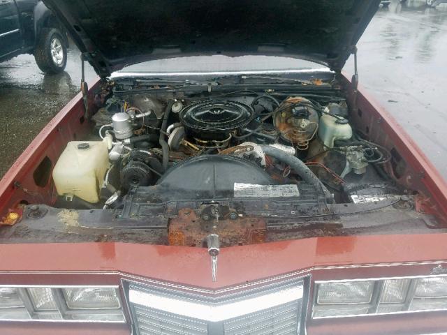 2H37W92505573 - 1979 PONTIAC GRAND PRIX Бордовый фото 7