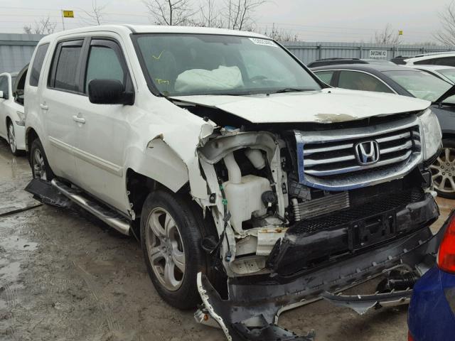 5FNYF4H24EB502758 - 2014 HONDA PILOT LX WHITE photo 1