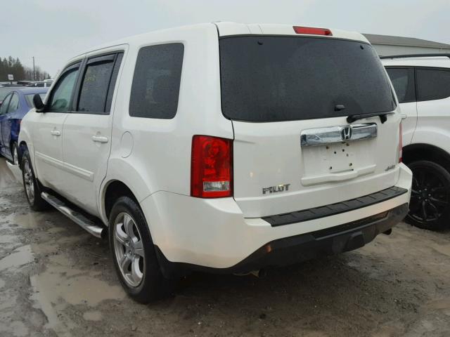 5FNYF4H24EB502758 - 2014 HONDA PILOT LX WHITE photo 3