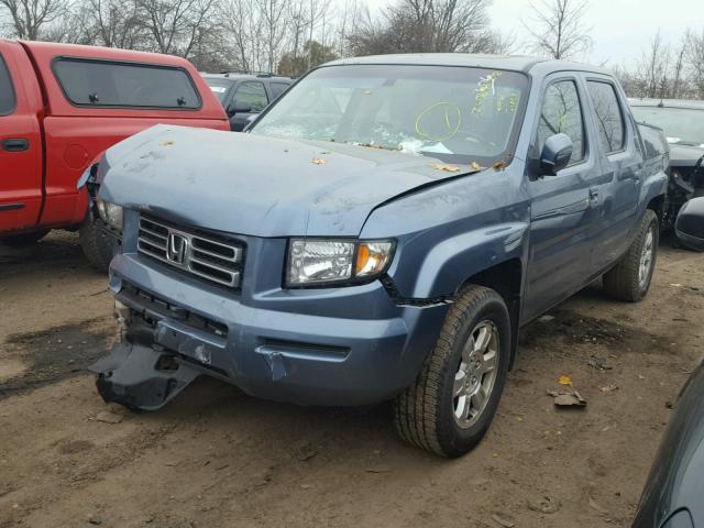 2HJYK16548H505306 - 2008 HONDA RIDGELINE BLUE photo 2