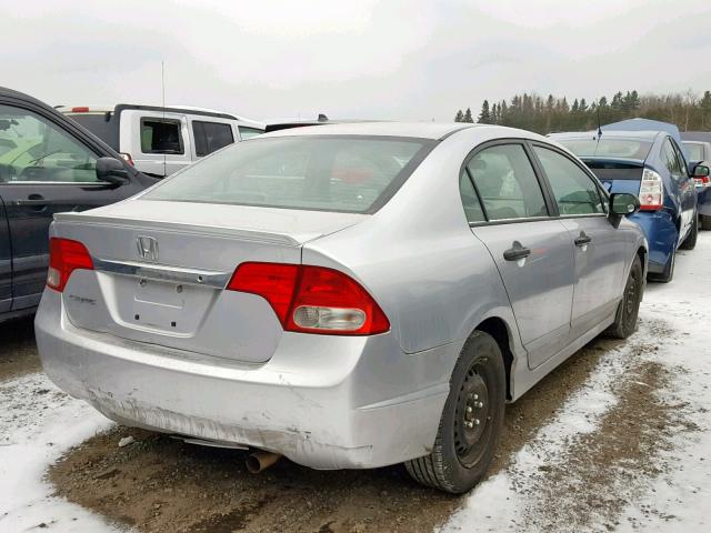 2HGFA16259H105231 - 2009 HONDA CIVIC DX SILVER photo 4