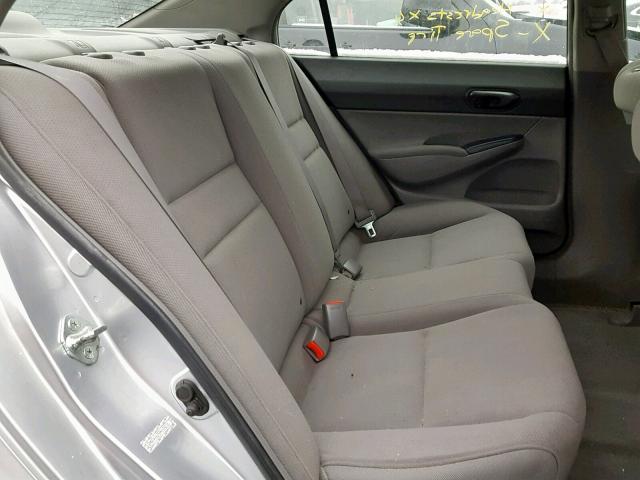 2HGFA16259H105231 - 2009 HONDA CIVIC DX SILVER photo 6