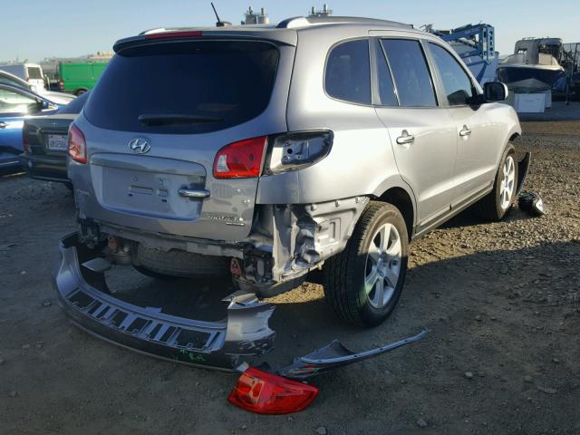 5NMSH13E28H175182 - 2008 HYUNDAI SANTA FE S SILVER photo 4