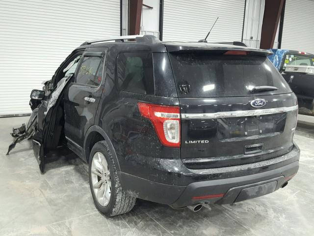 1FM5K8F85DGC80390 - 2013 FORD EXPLORER L BLACK photo 3