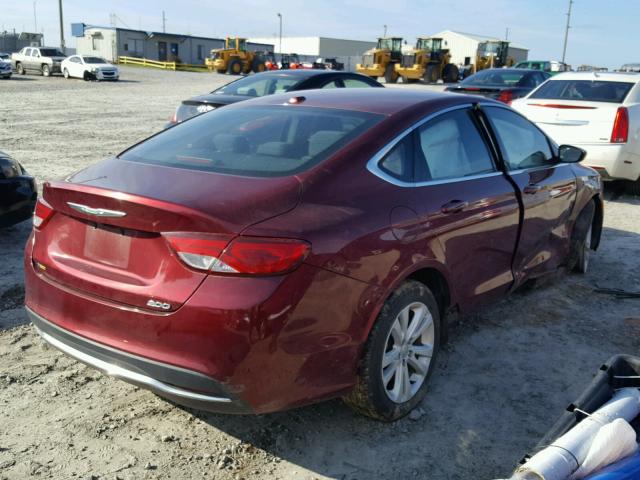 1C3CCCAB5FN726247 - 2015 CHRYSLER 200 LIMITE RED photo 4