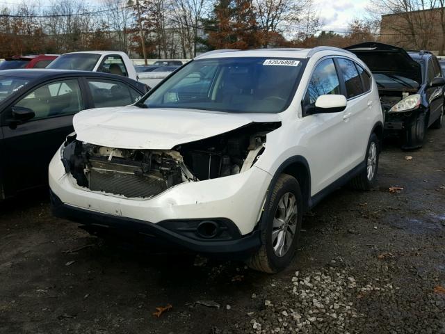 5J6RM4H77DL074843 - 2013 HONDA CR-V EXL WHITE photo 2