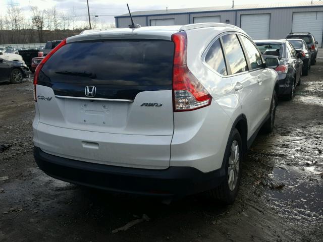 5J6RM4H77DL074843 - 2013 HONDA CR-V EXL WHITE photo 4