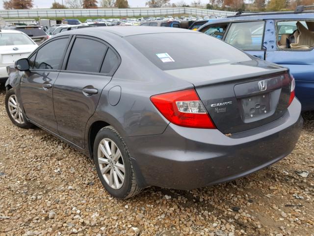 19XFB2F98CE016495 - 2012 HONDA CIVIC EXL GRAY photo 3