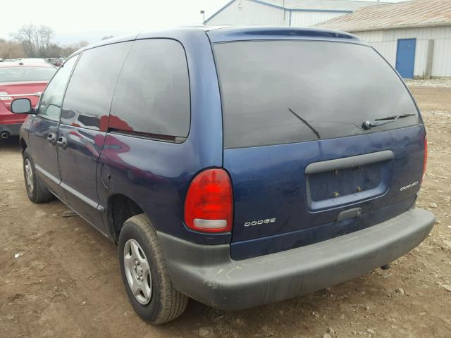 2B4GP2537YR785236 - 2000 DODGE CARAVAN BLUE photo 3