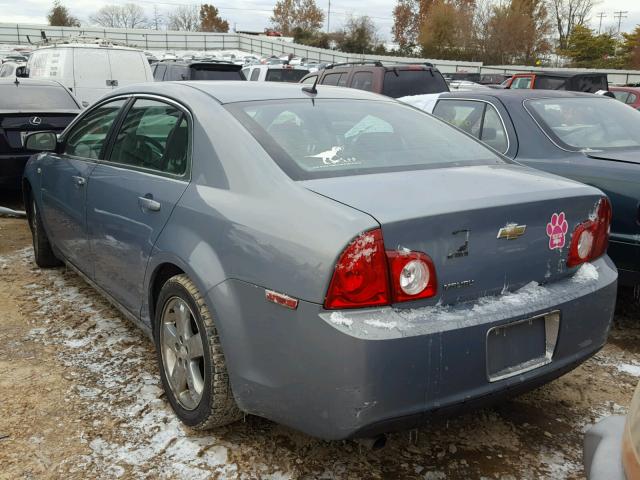 1G1ZH57B98F229508 - 2008 CHEVROLET MALIBU 1LT BLUE photo 3
