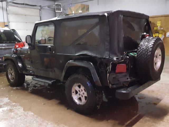 1J4FA44S45P384710 - 2005 JEEP WRANGLER / BLACK photo 3