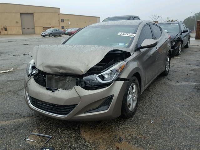 5NPDH4AE4EH509658 - 2014 HYUNDAI ELANTRA SE BROWN photo 2