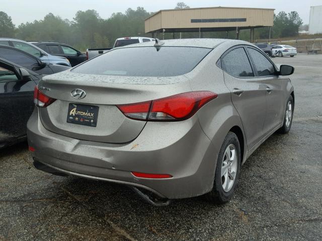 5NPDH4AE4EH509658 - 2014 HYUNDAI ELANTRA SE BROWN photo 4