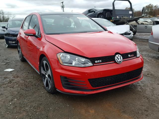 3VW5T7AU1GM002996 - 2016 VOLKSWAGEN GTI S/SE RED photo 1