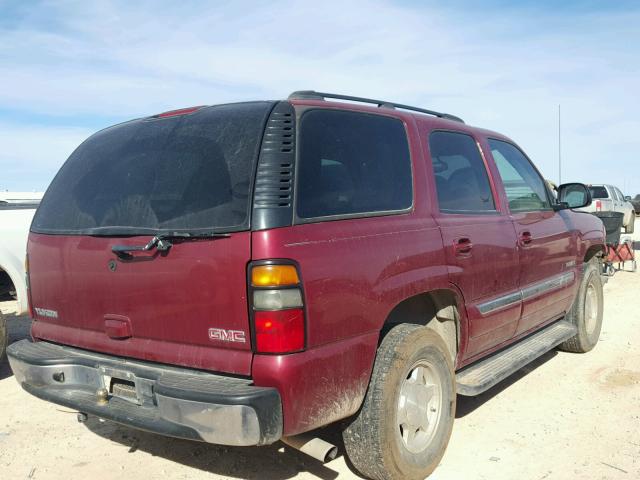 1GKEC13V85J161082 - 2005 GMC YUKON MAROON photo 4