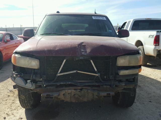 1GKEC13V85J161082 - 2005 GMC YUKON MAROON photo 9