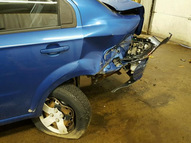 KL1TD56607B183688 - 2007 CHEVROLET AVEO BASE Көк фото 9