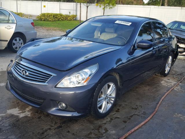 JN1CV6AP3DM303496 - 2013 INFINITI G37 BASE BLUE photo 2