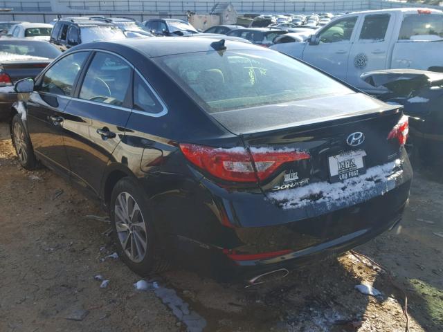 5NPE34AF2FH224647 - 2015 HYUNDAI SONATA SPO BLACK photo 3