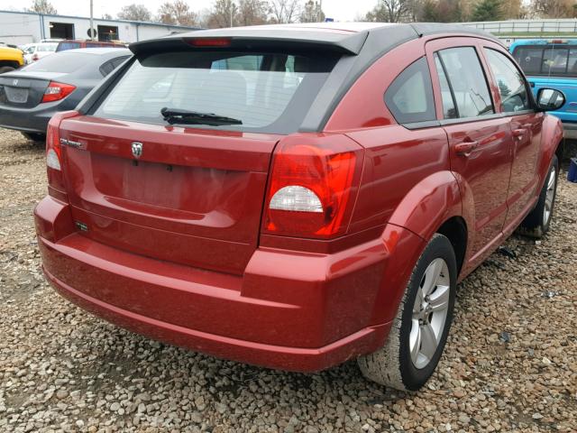 1B3CB4HA3AD602656 - 2010 DODGE CALIBER SX RED photo 4