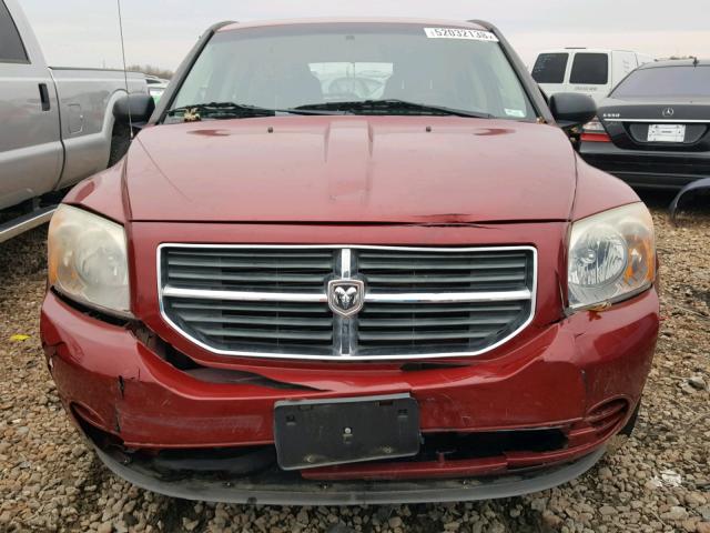 1B3CB4HA3AD602656 - 2010 DODGE CALIBER SX RED photo 9