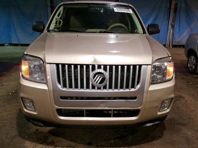 4M2CN8B73BKJ01025 - 2011 MERCURY MARINER GOLD photo 9