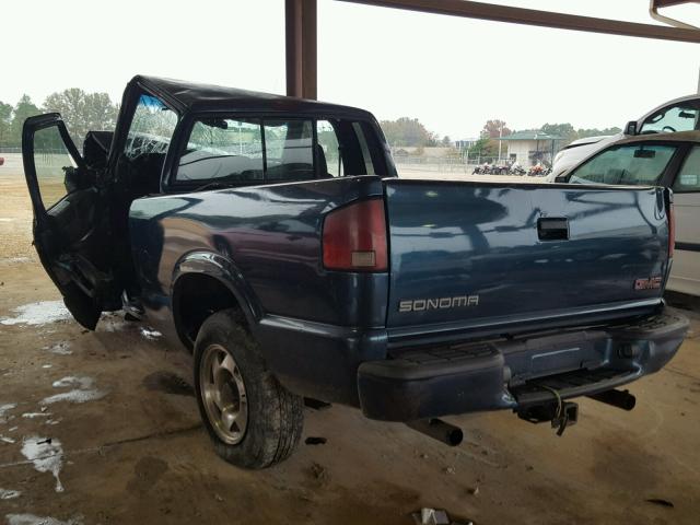 1GTCS19W718197935 - 2001 GMC SONOMA BLUE photo 3