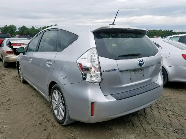 JTDZN3EUXC3152196 - 2012 TOYOTA PRIUS V SILVER photo 3