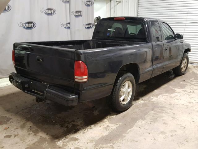 1B7GL22X3WS764787 - 1998 DODGE DAKOTA BLACK photo 4