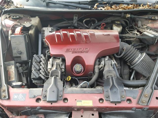 1G2WP12K7YF331164 - 2000 PONTIAC GRAND PRIX Կարմիր լուսանկար 7
